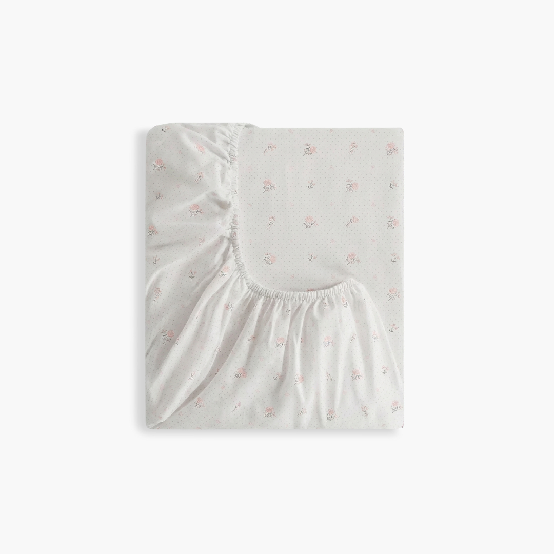 Ditsy Floral Crib Sheet - Pink