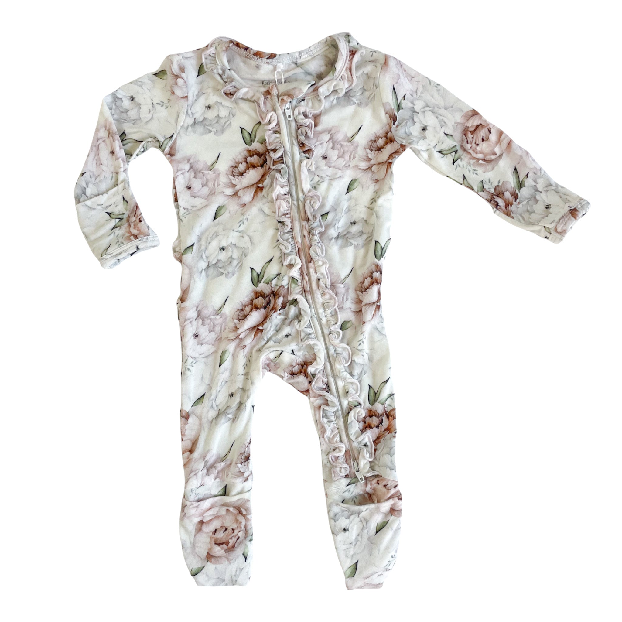 Floral Dreams | Convertible Ruffle Bamboo Zip Romper