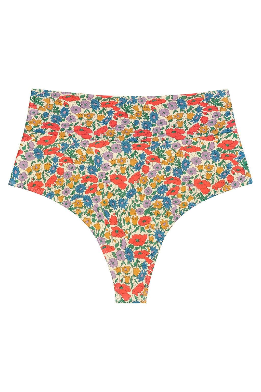 Florencia Floral Full Coverage High Rise Bikini Bottom