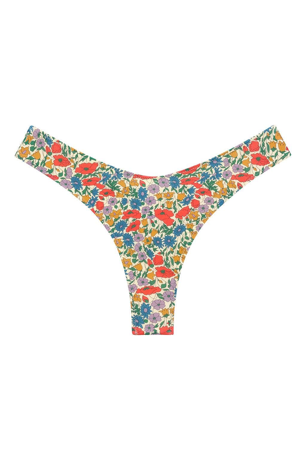 Florencia Floral Added Coverage Lulu (zig-zag Stitch) Bikini Bottom