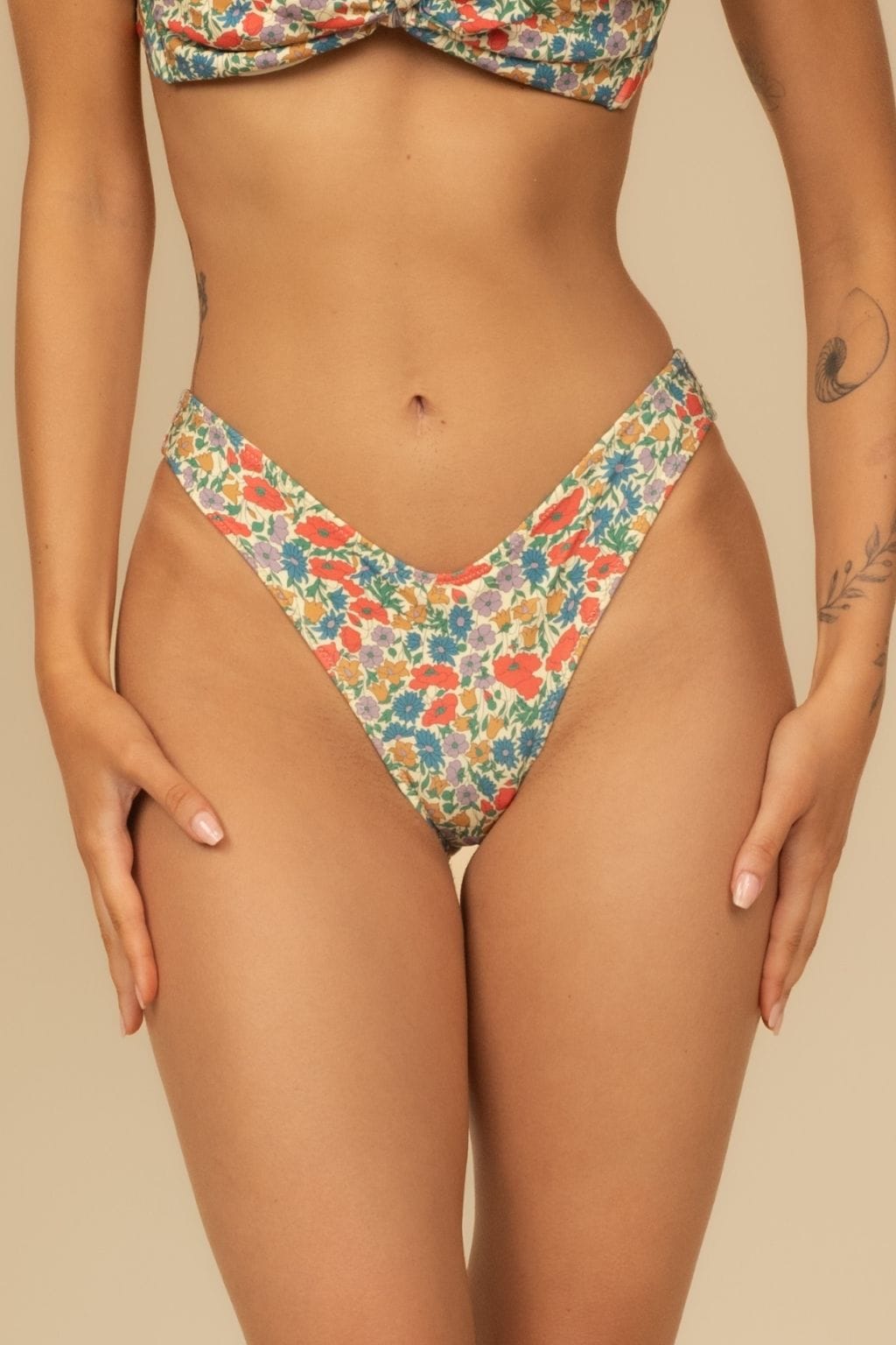 Florencia Floral Lulu (zig-zag Stitch) Bikini Bottom