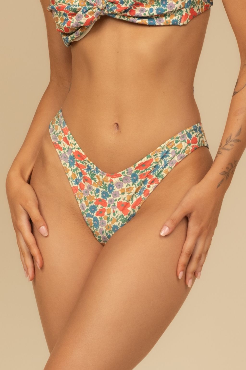Florencia Floral Lulu (zig-zag Stitch) Bikini Bottom