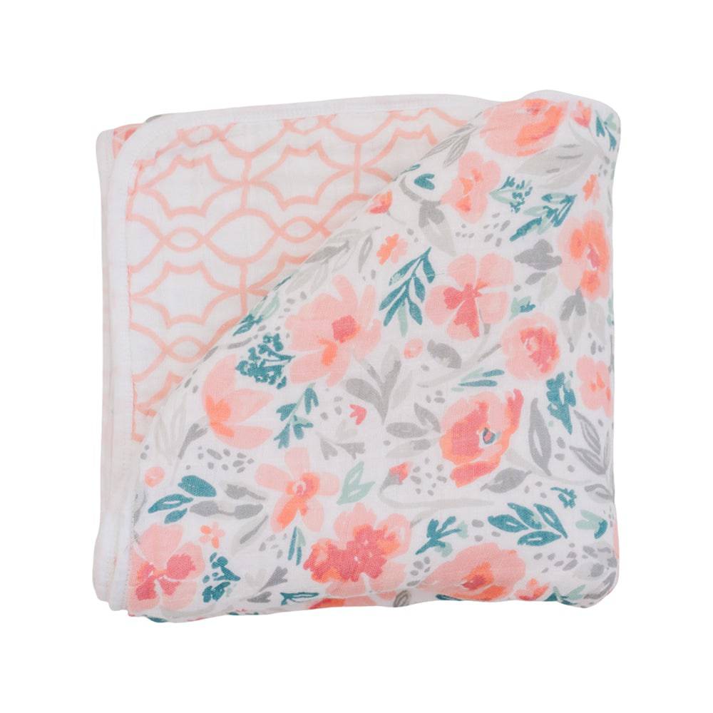Floret + Trellis Premium Cotton Snuggle Blanket