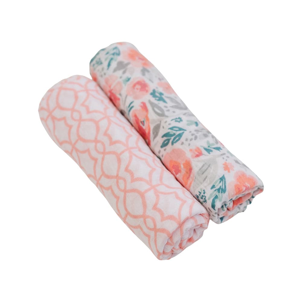 Floret + Trellis Premium Cotton Muslin Swaddle Blanket Set