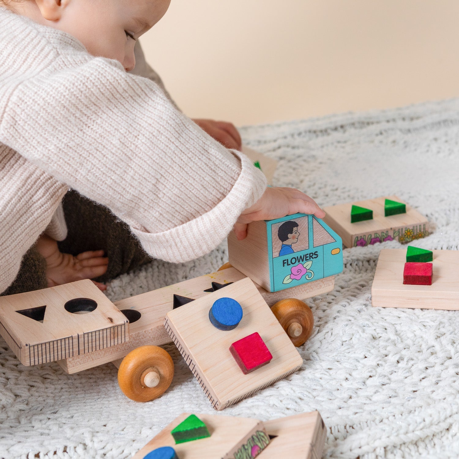 Stackable Puzzle Truck - Flower Delivery Truck | Made In The Canada | Printed With Non-toxic Ink In The Usa 🇺🇸