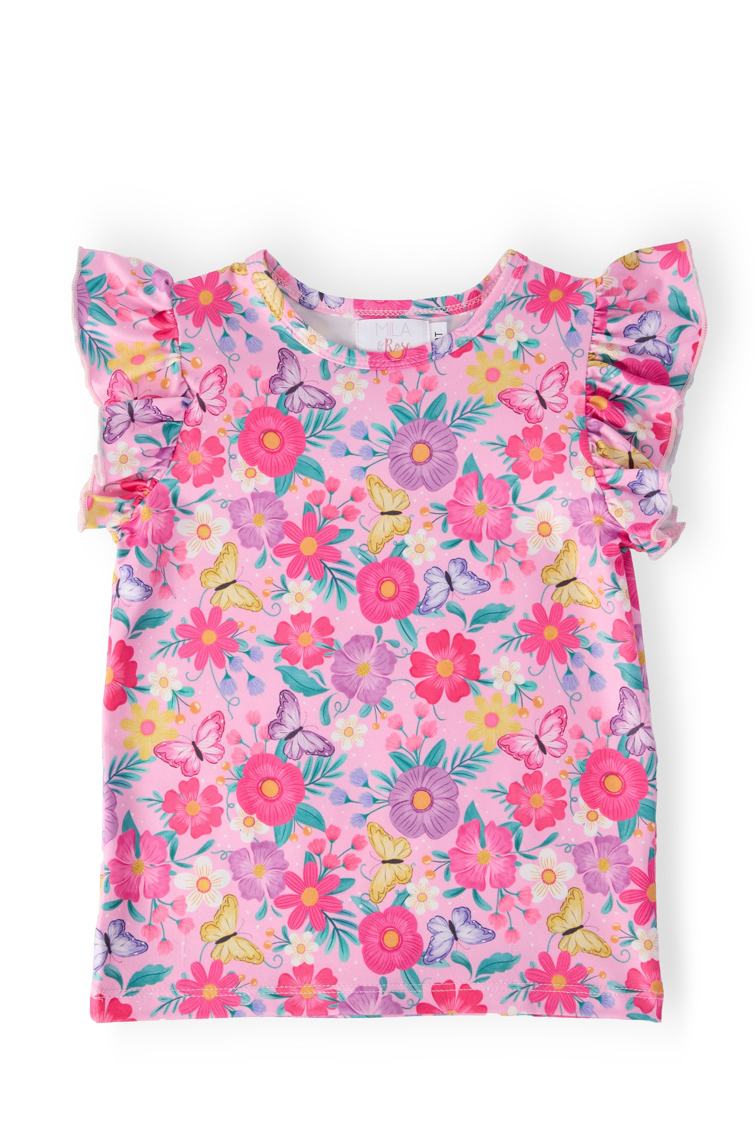 Fluttering Garden S/s Ruffle Tee