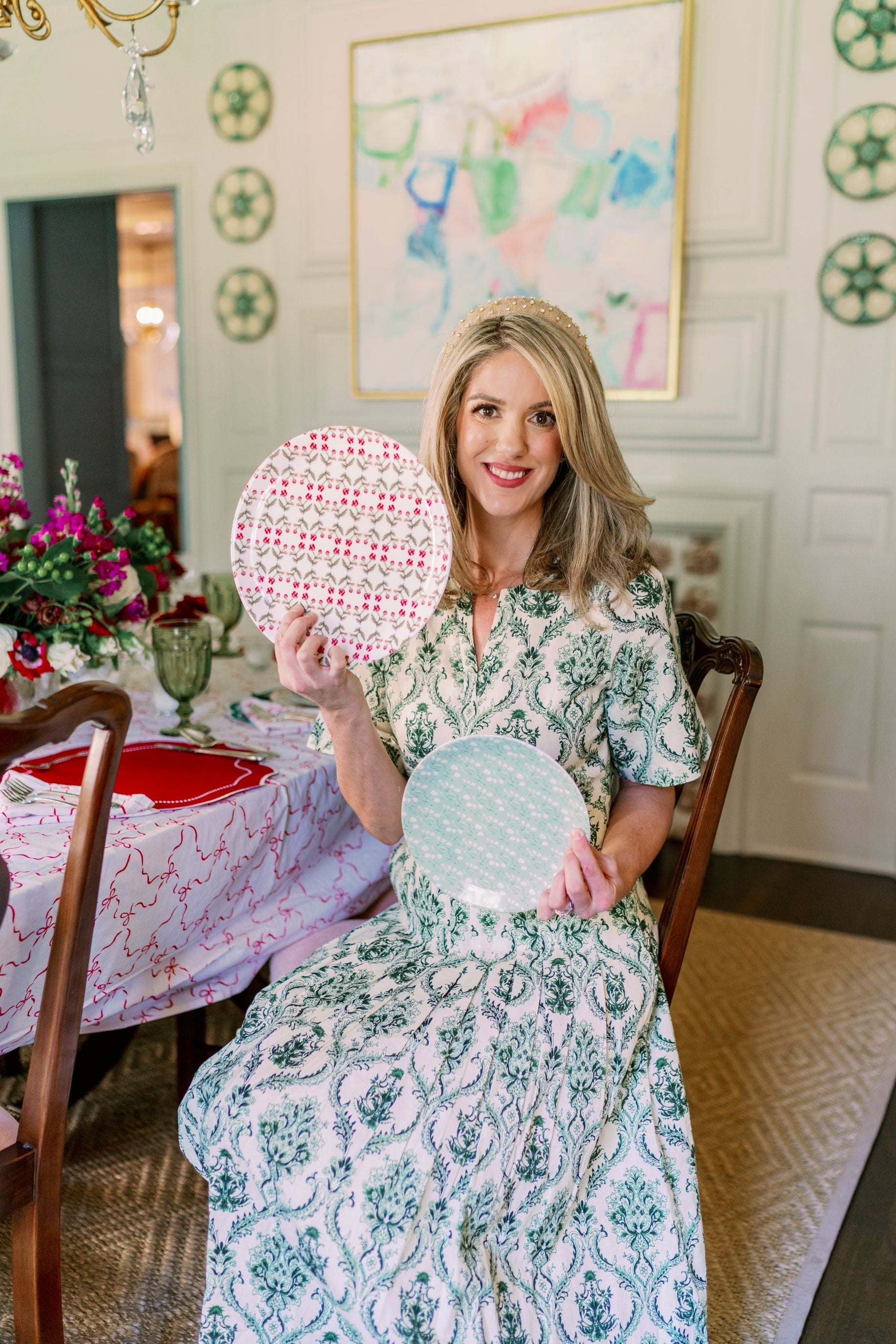 Set Of Holiday Berry Antonia China Plates (set Of 4 Or 8)