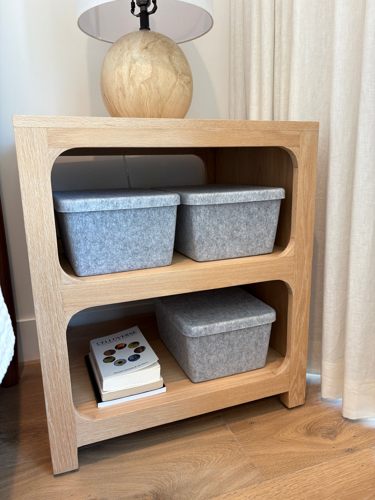 The Sculpted Bin - Wide With Lid | Set Of 3