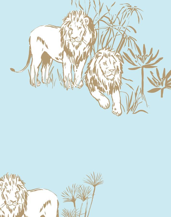'foliage Lions' Wallpaper By Tea Collection - Sky