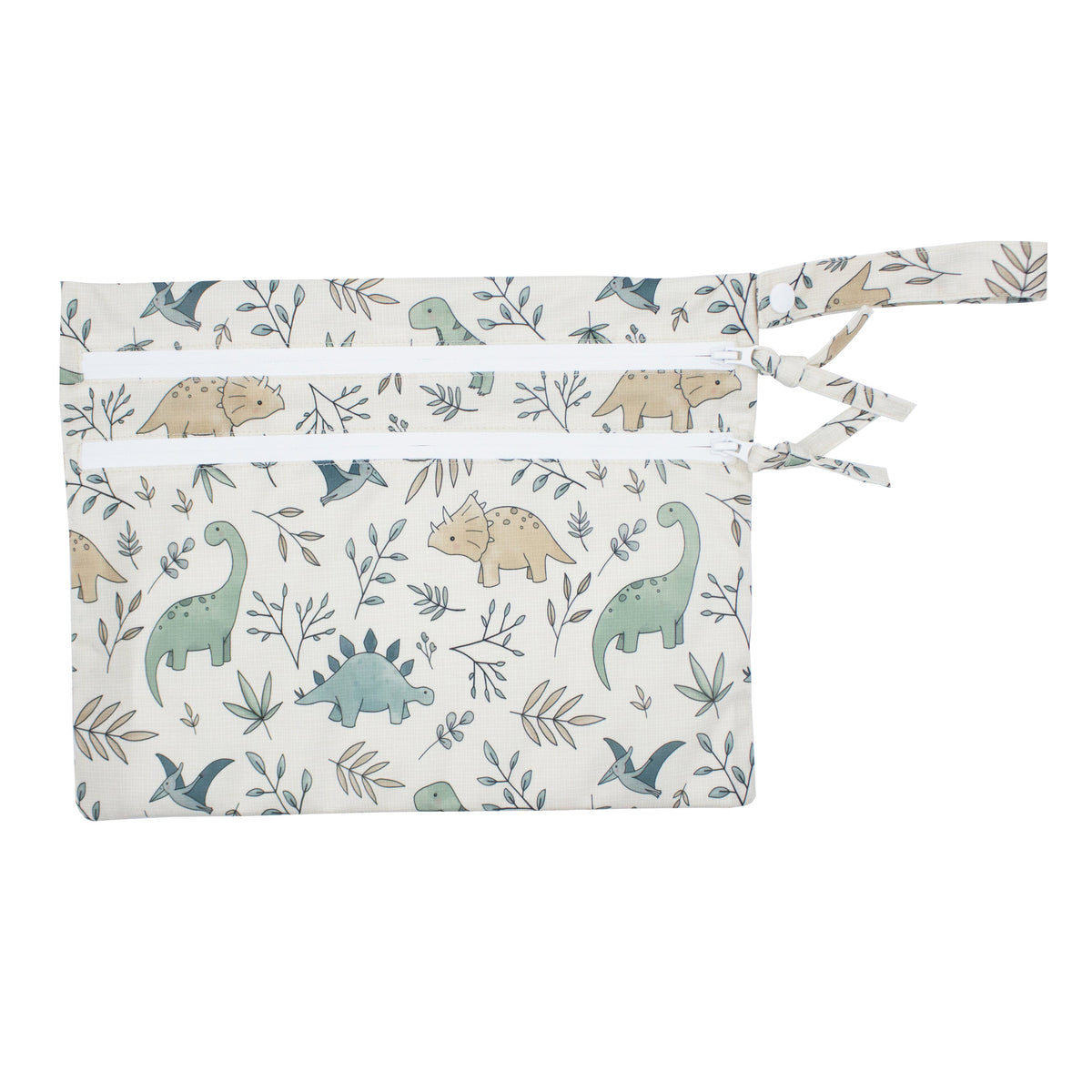 Foliage Dinos - Waterproof Wet Bag (for Mealtime, On-the-go, And More!)