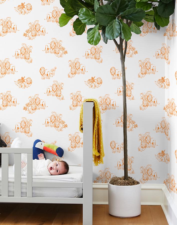 'foliage Lions' Wallpaper By Tea Collection - Pushpop