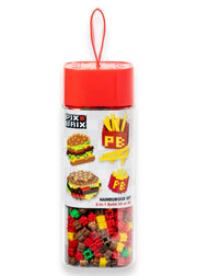 Food Bottle – Hamburger & Fries Set | Build 2d & 3d Pixel Fast Food Fun