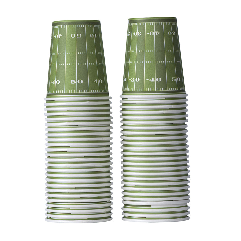 Football Themed Disposable Paper Cups 100 Pack 9 Oz