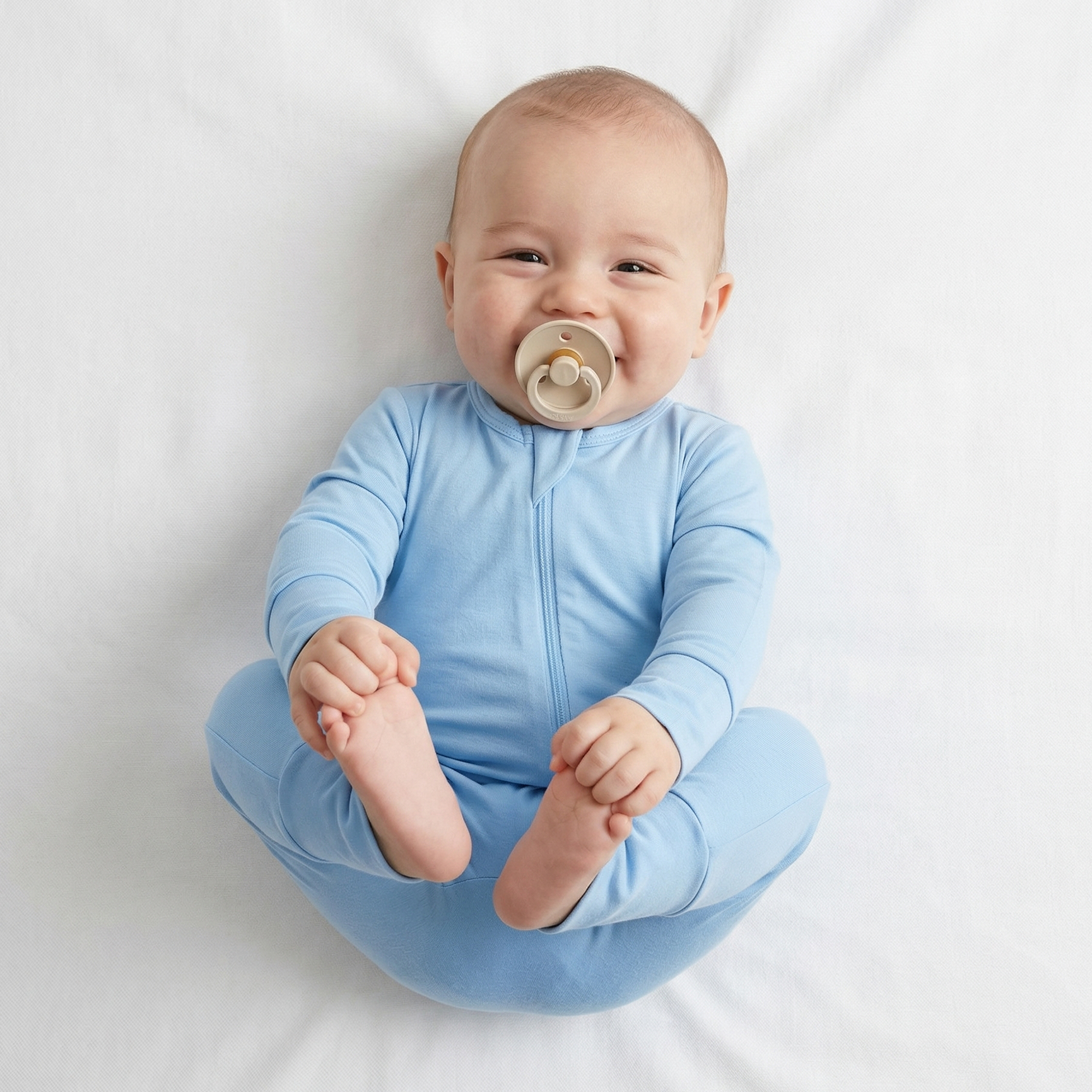 Convertible Footie Pajamas In Blue Bell