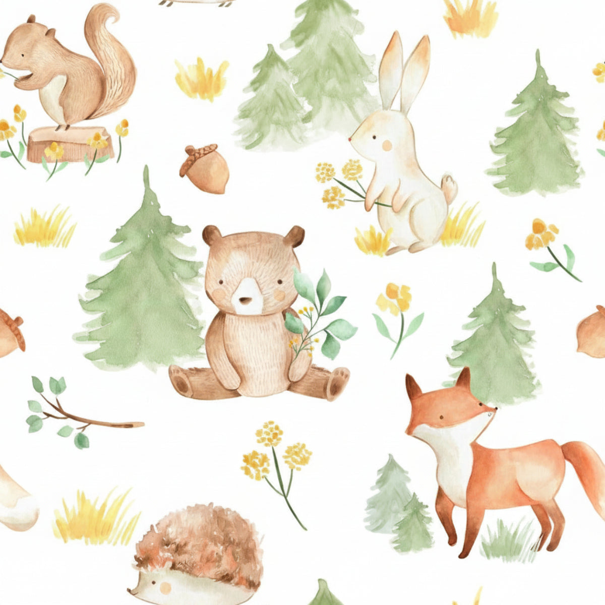 Forest Friends Minky Baby Blanket