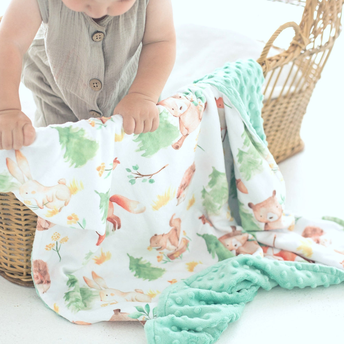 Forest Friends Minky Baby Blanket