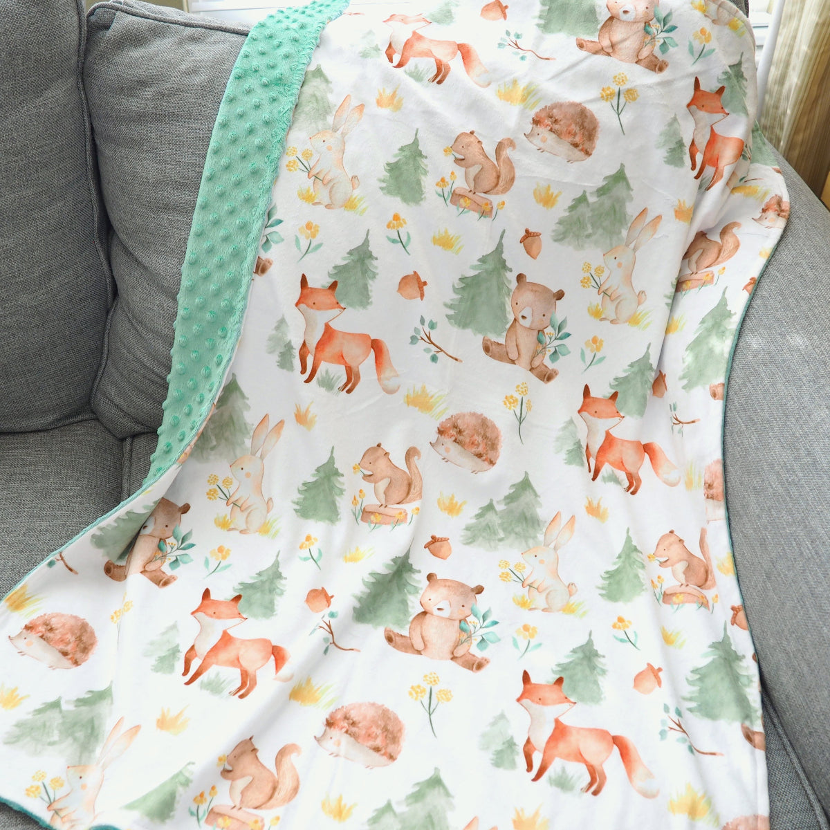 Forest Friends Minky Baby Blanket