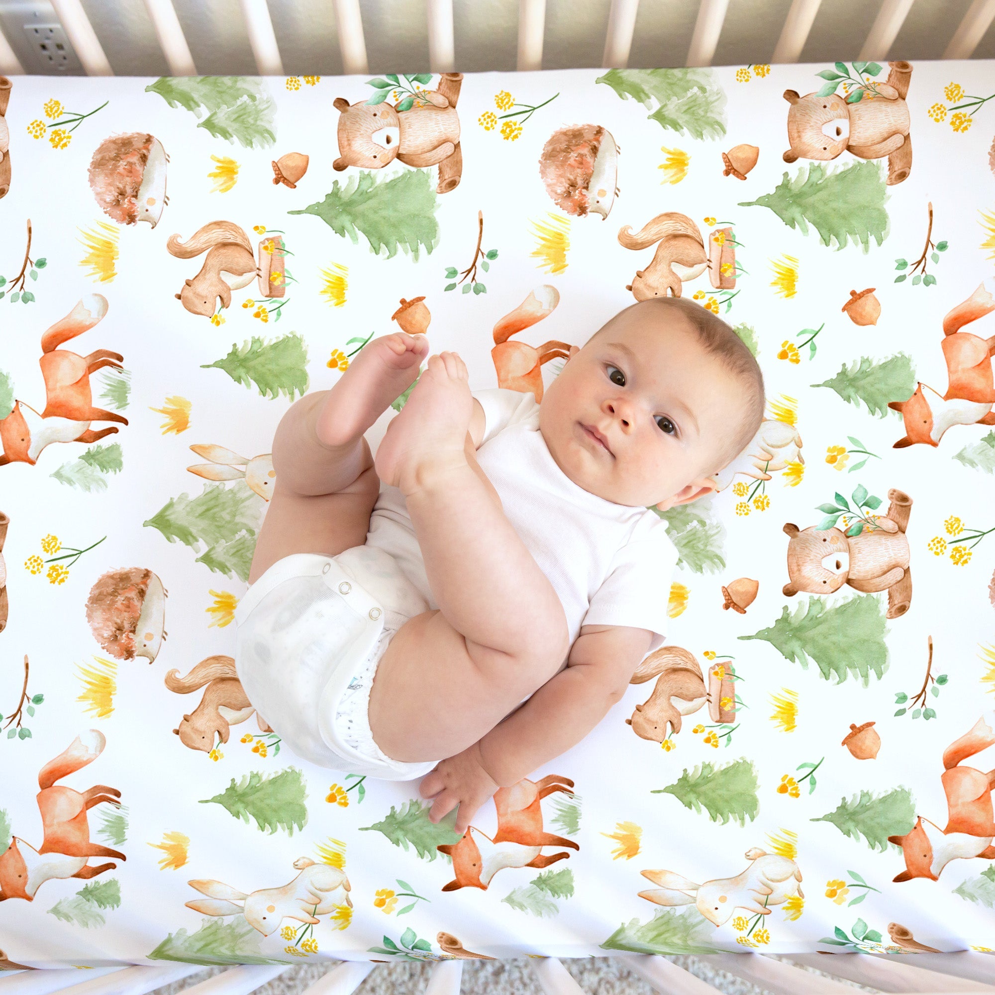 Forest Friends Fitted Crib Sheet
