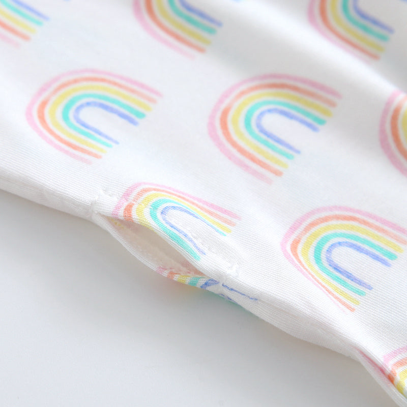 Forever Rainbow Zippered Baby Romper