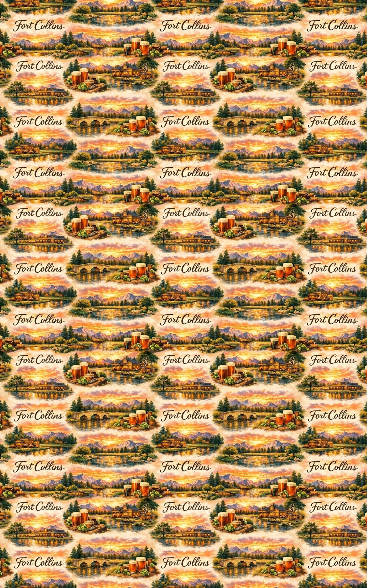 Fort Collins Foothill Glow Wrapping Paper