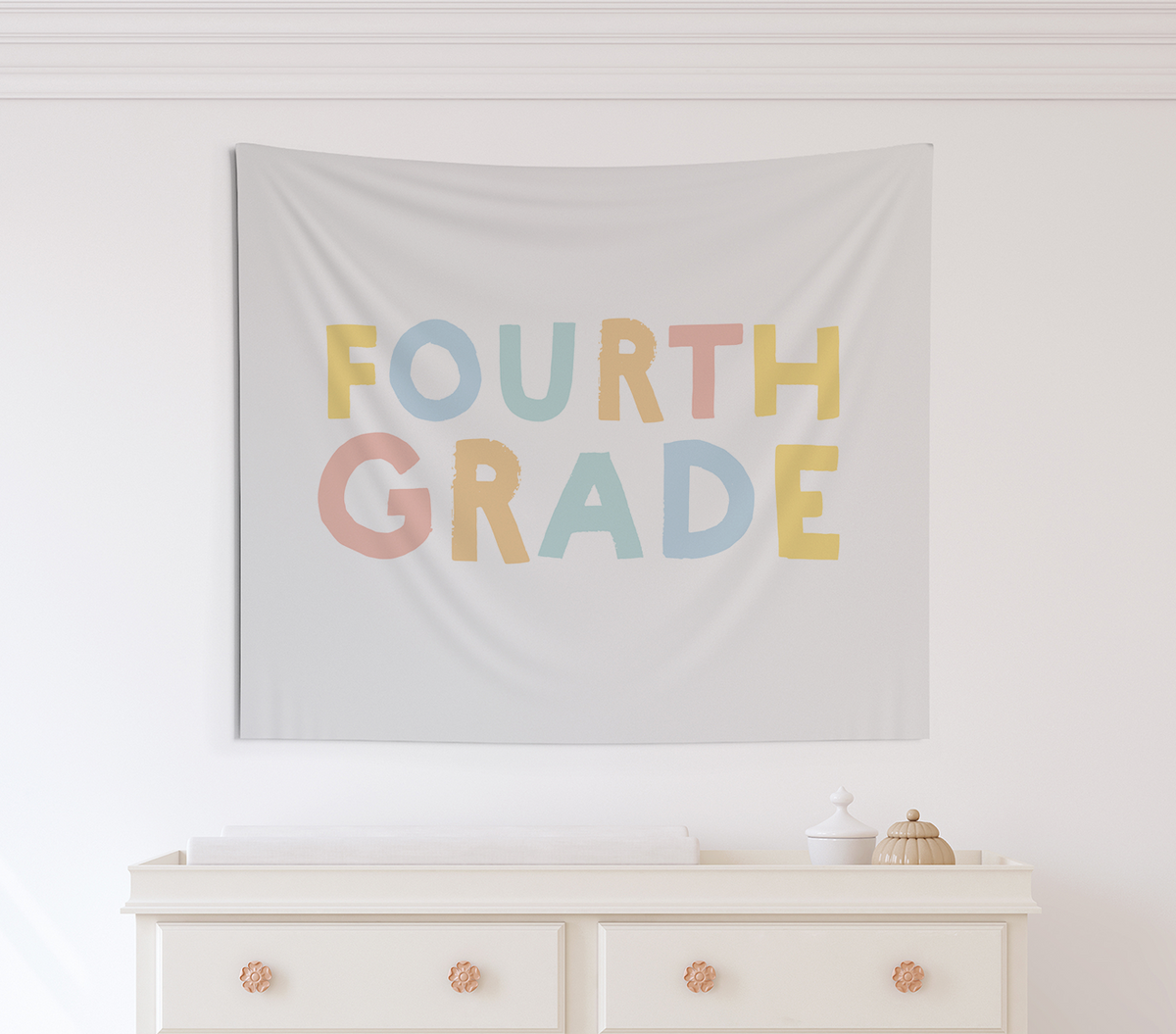First Day Of Fourth Grade Tapestry, First Day Of School Banner
