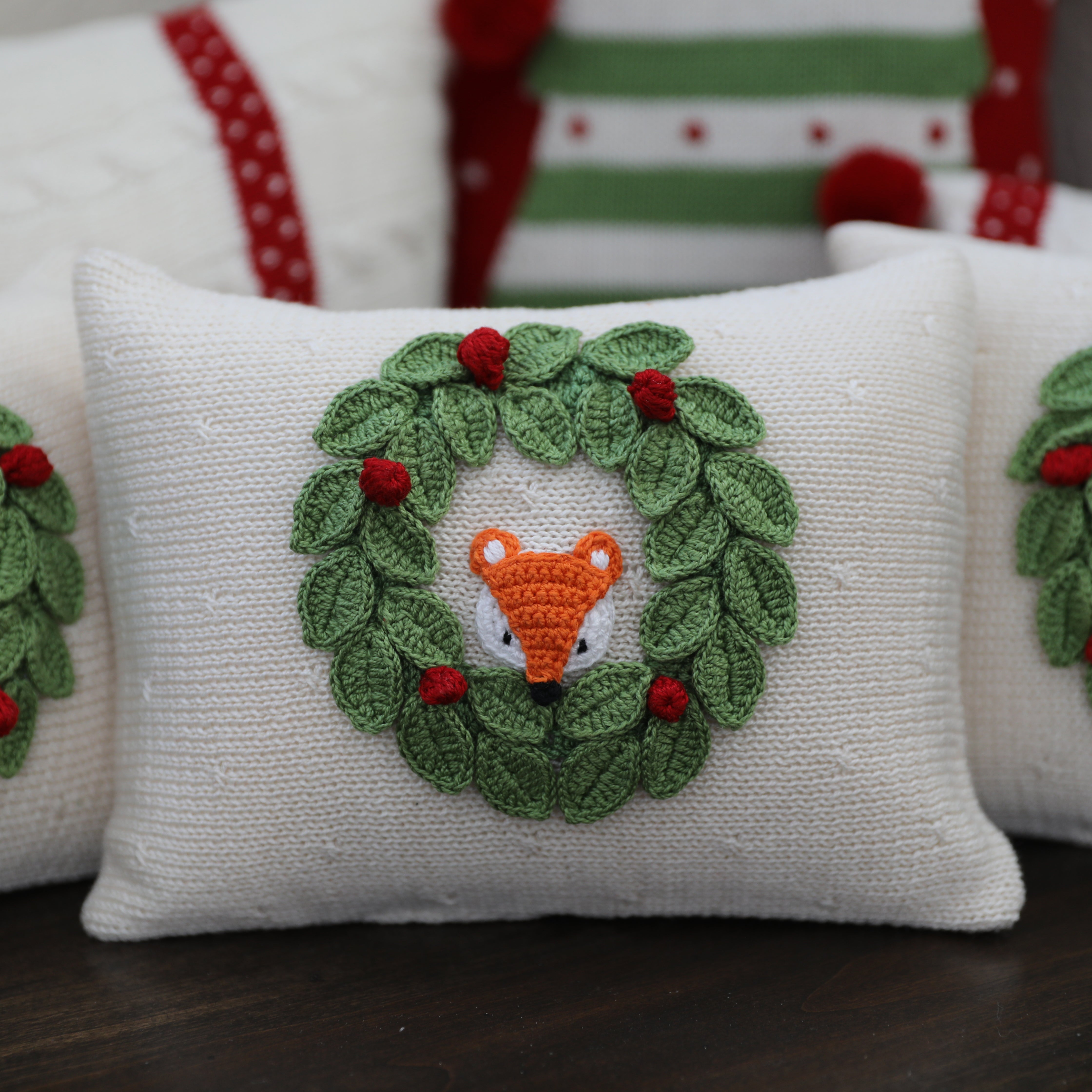 Peekaboo Fox Mini Pillow