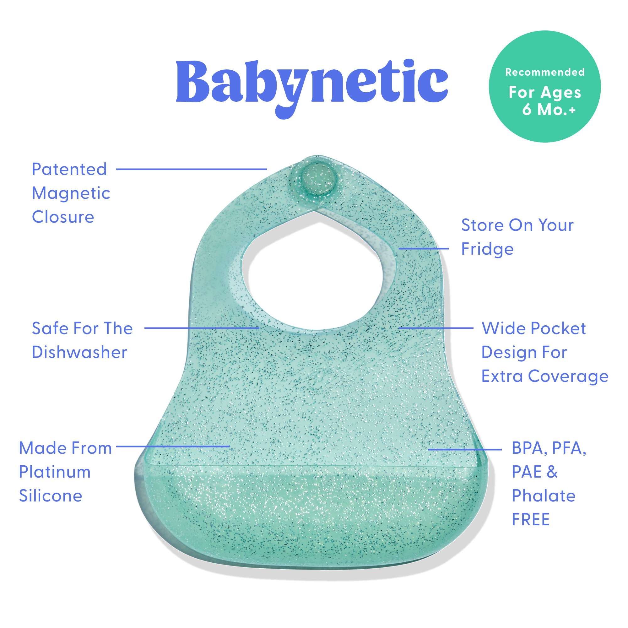 Magnetic Bib - Kiwi Jelly