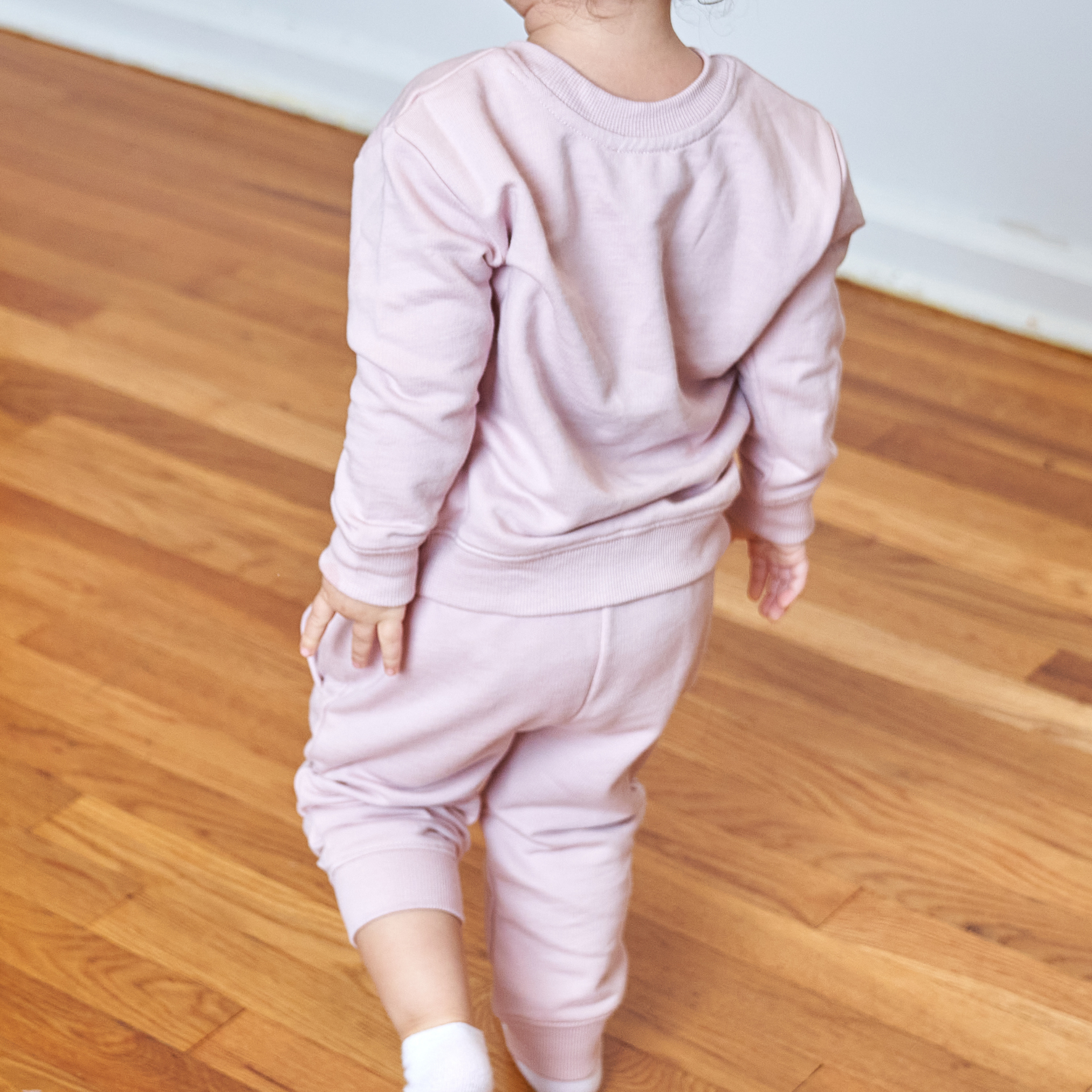 French Terry Set - Flower / Dusty Pink