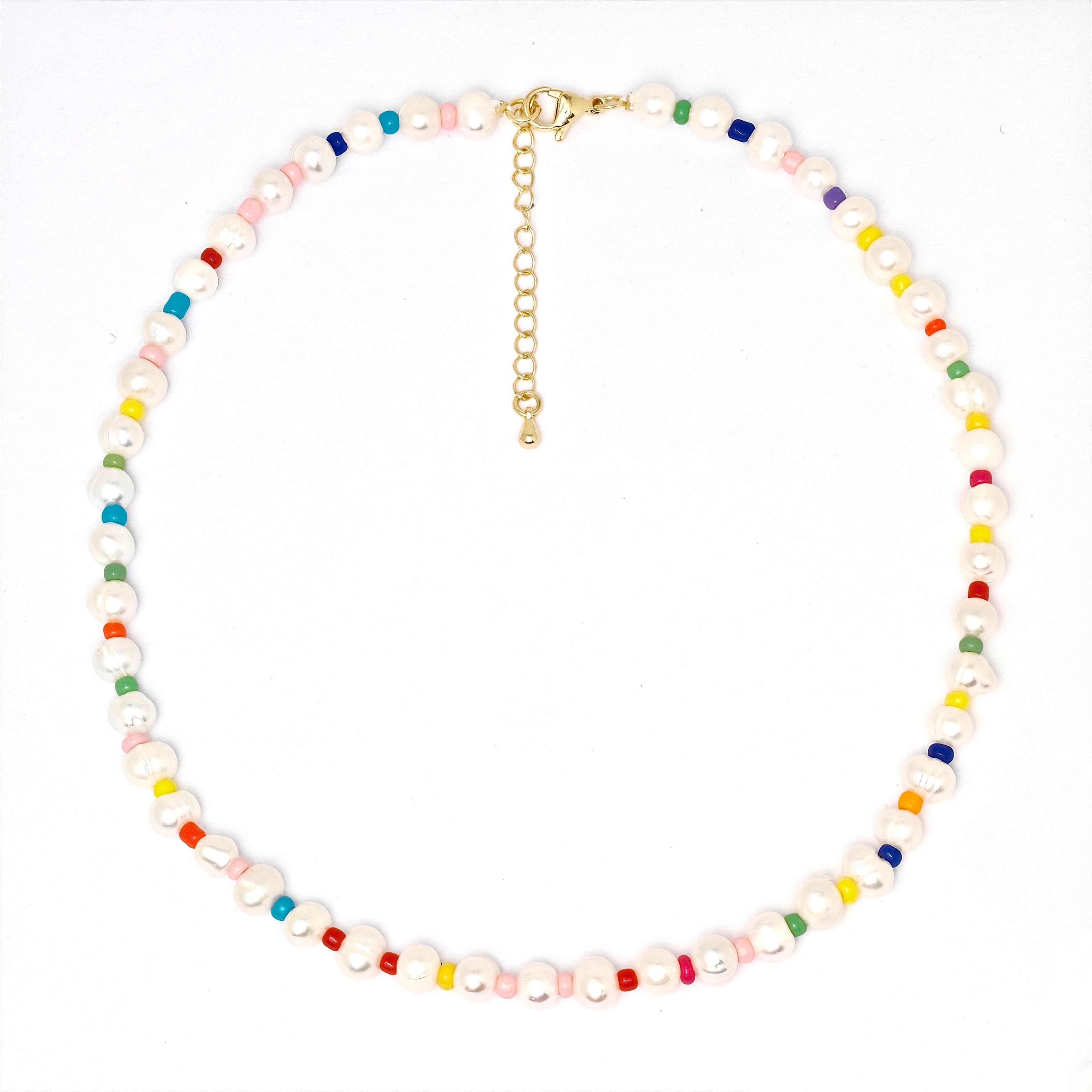 Kids Freshwater Baroque Pearl Rainbow Necklace