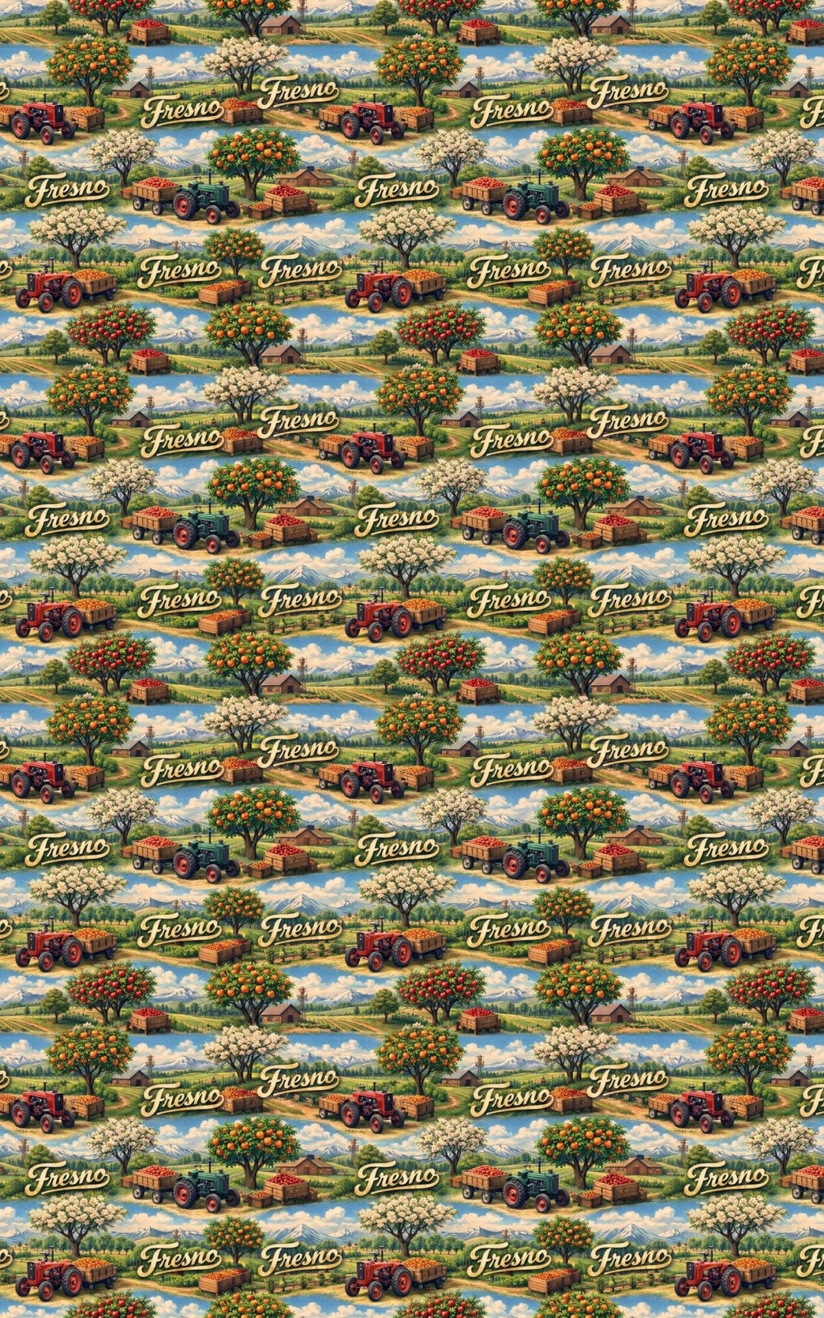 Fresno Farm & Fruit Flashback Wrapping Paper