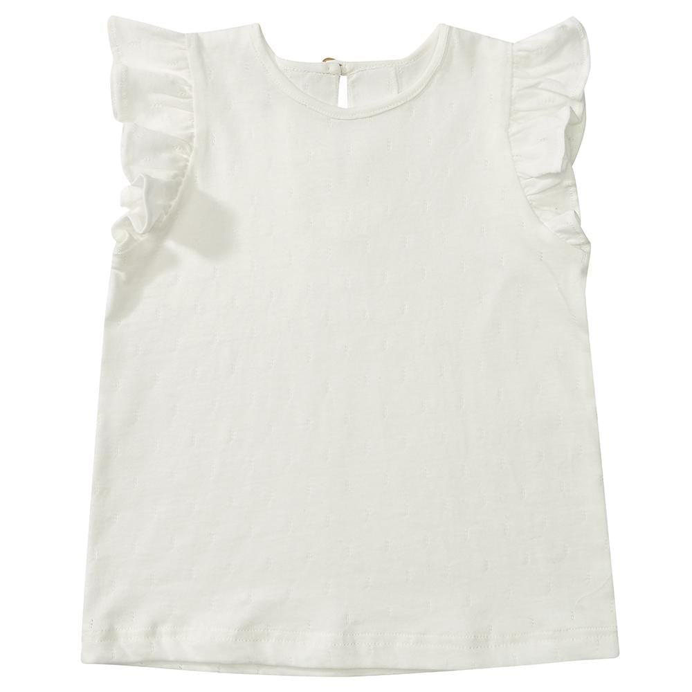 Edie Frill Top - White