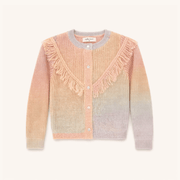 Fringe Cardigan In Light Rainbow