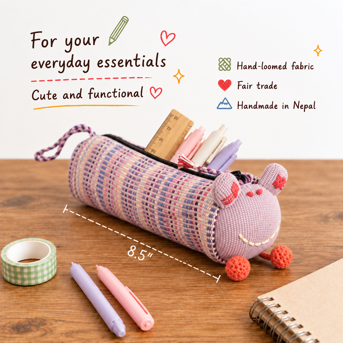 Fair Trade Animal Pen Case - Frog