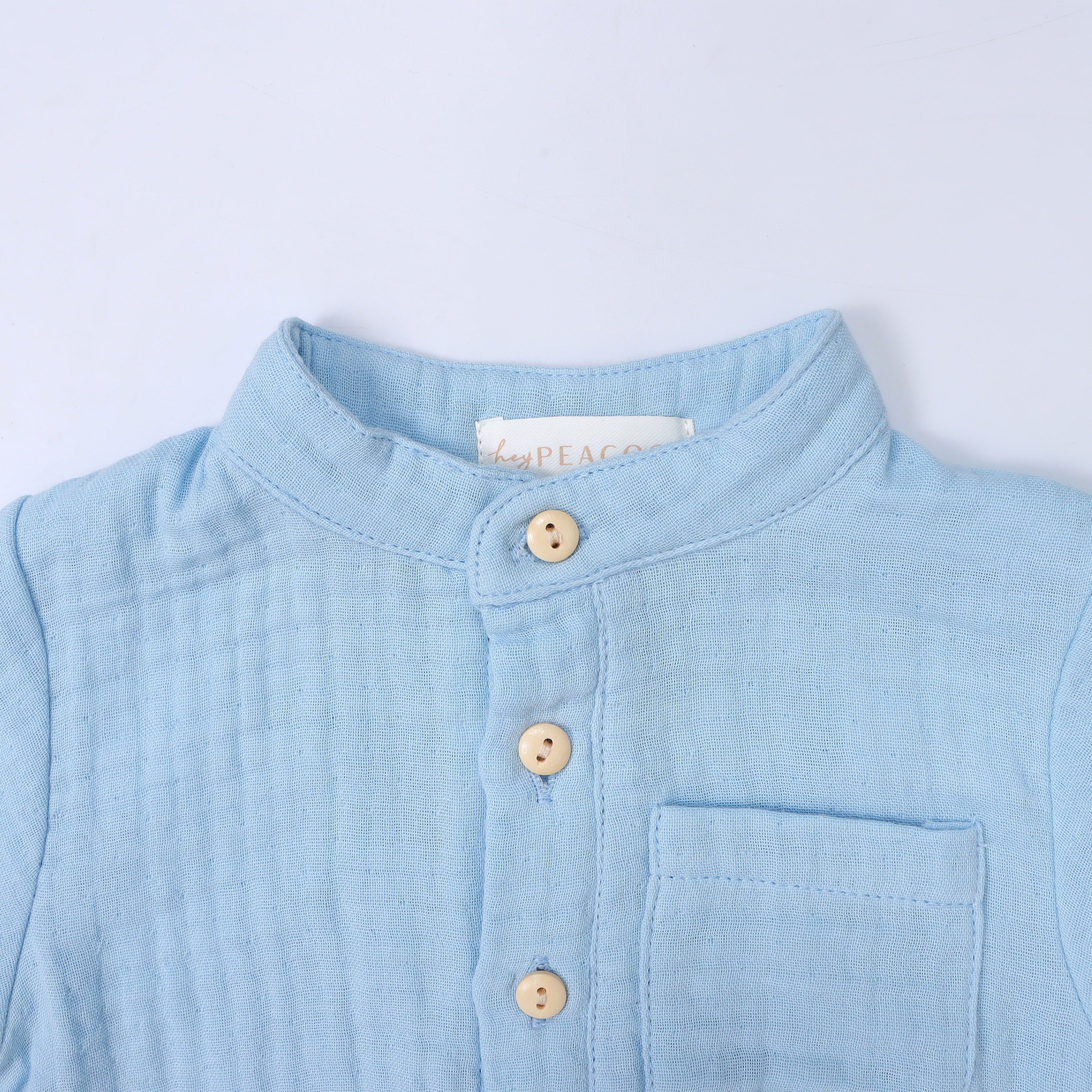 Heypeacock Baby Romper, 100% Muslin Cotton, Boy (blue)