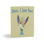 Mom I Love You Card – Buttery Yellow Floral Vase