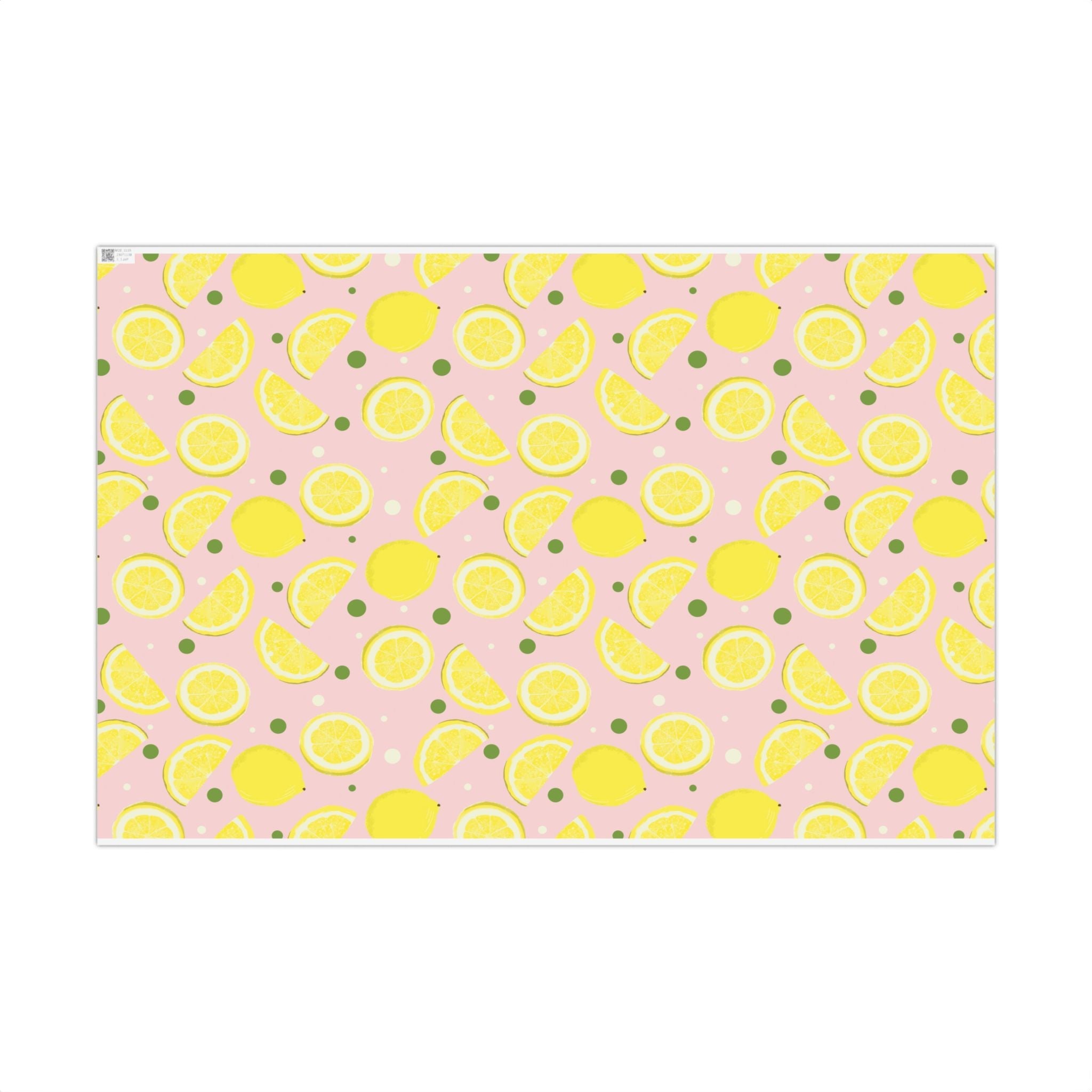 Colorful Lemon Wrapping Paper | Pink Gift Wrap For Birthdays & Beyond