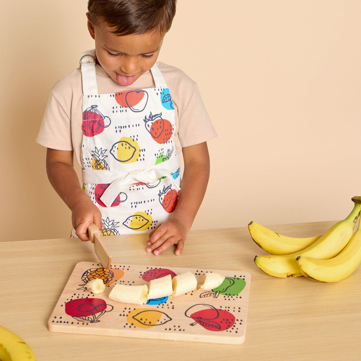 Little Chef Wooden Cutting Board, Knife & Apron Set | Made In The Usa 🇺🇸