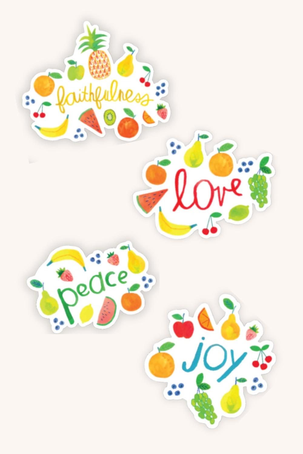 Fruit Of The Spirit Stickers 4 Pack