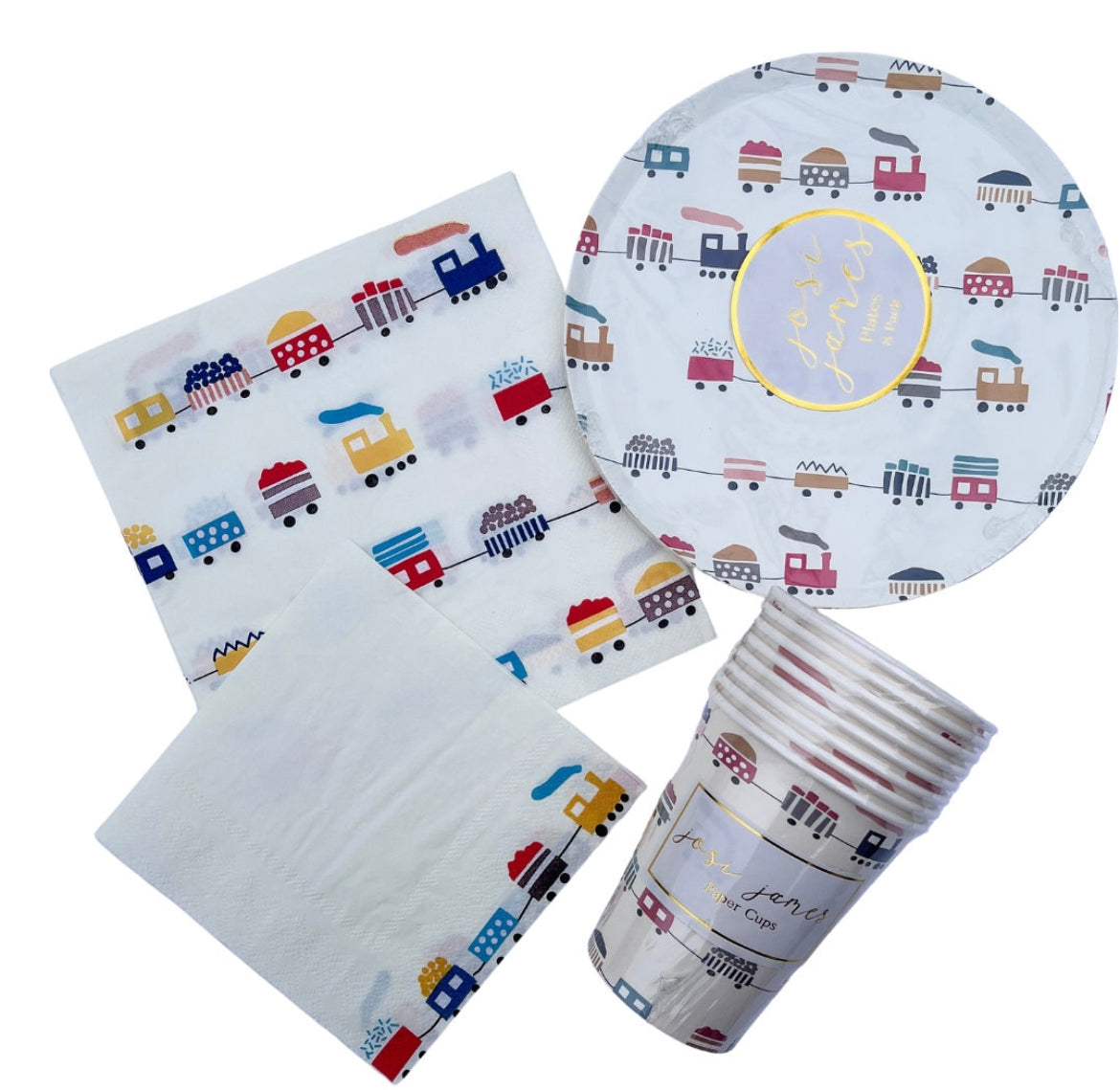 Train Party Tableware Set