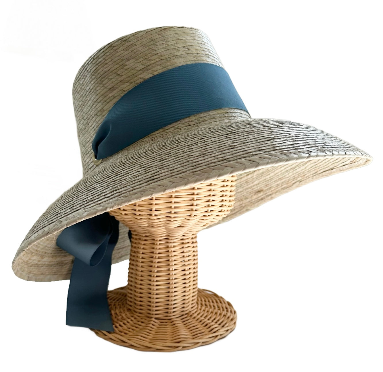 Wildflower Sun Hat - French Blue Long Grosgrain Ribbon