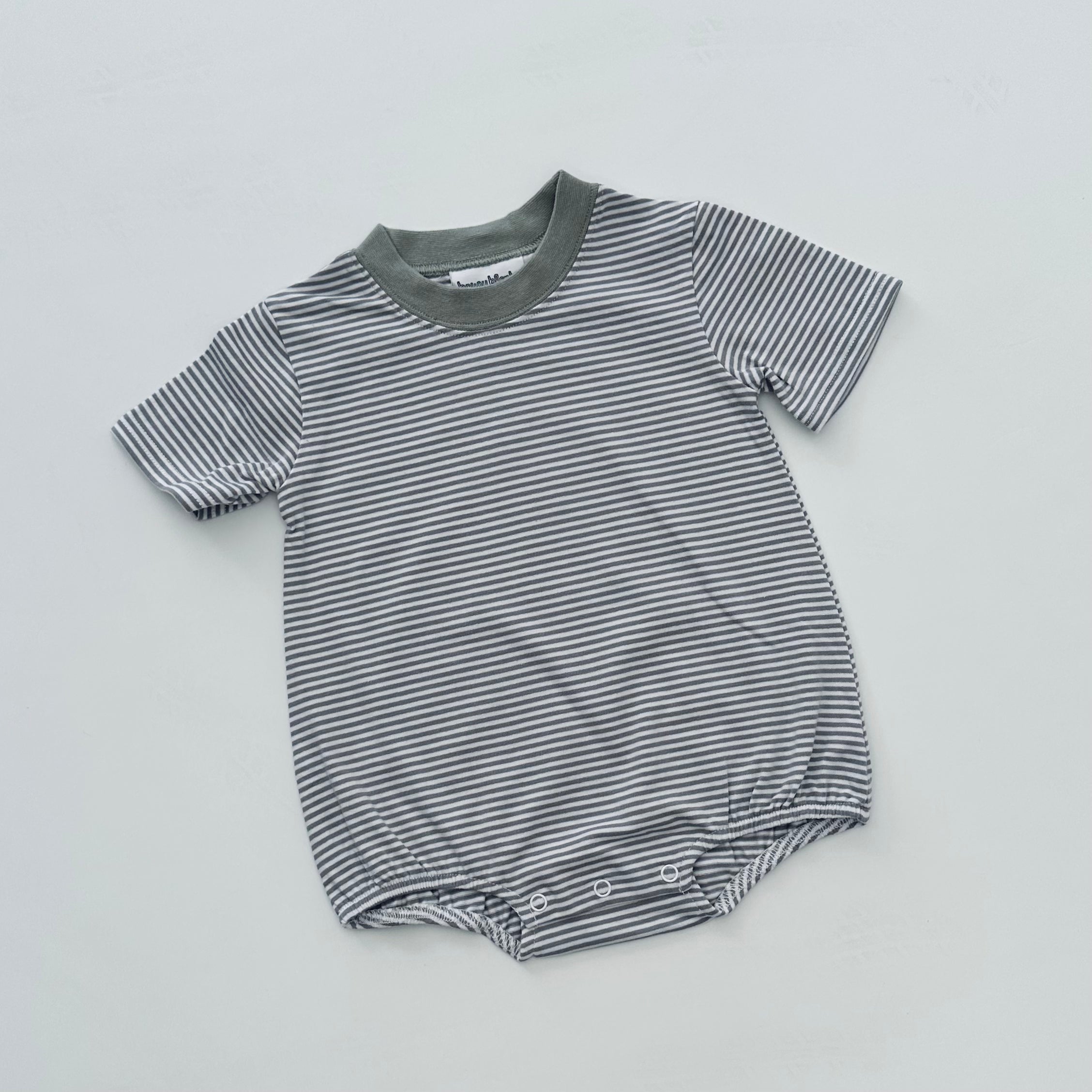 Knit Stripe Short Sleeve T-shirt Bubble - Pastel Colors