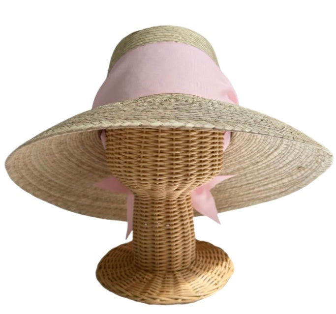 Wildflower Sun Hat - Light Pink Wide & Short Grosgrain Ribbon