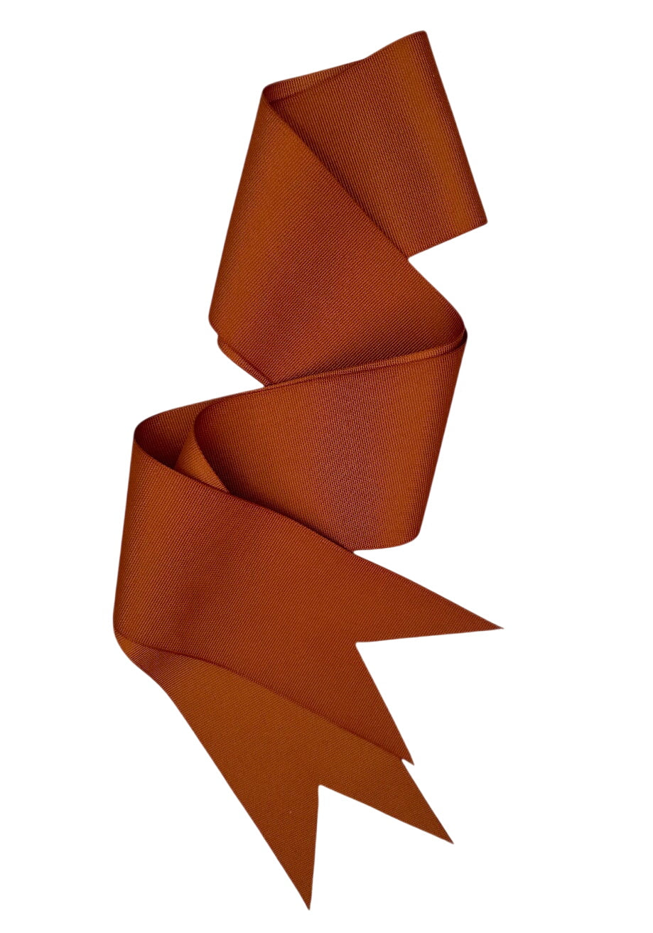 Burnt Orange/rust Grosgrain Ribbon - Wide & Short