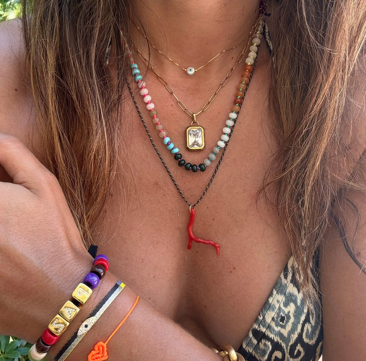 Mini Mariah Glass Evil Eye Bracelet