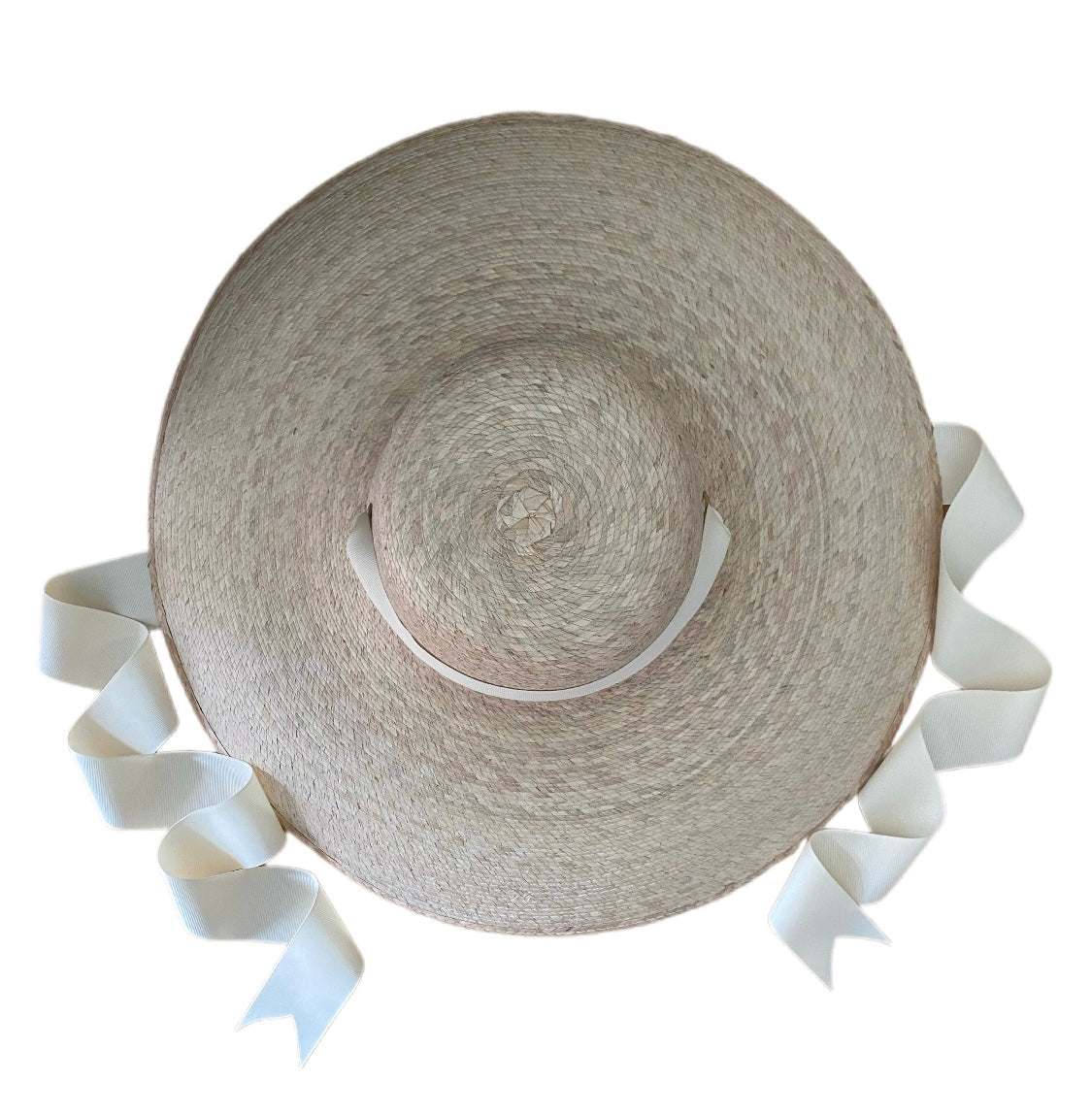 Daisy Sun Hat - Long Ivory Grosgrain Ribbon