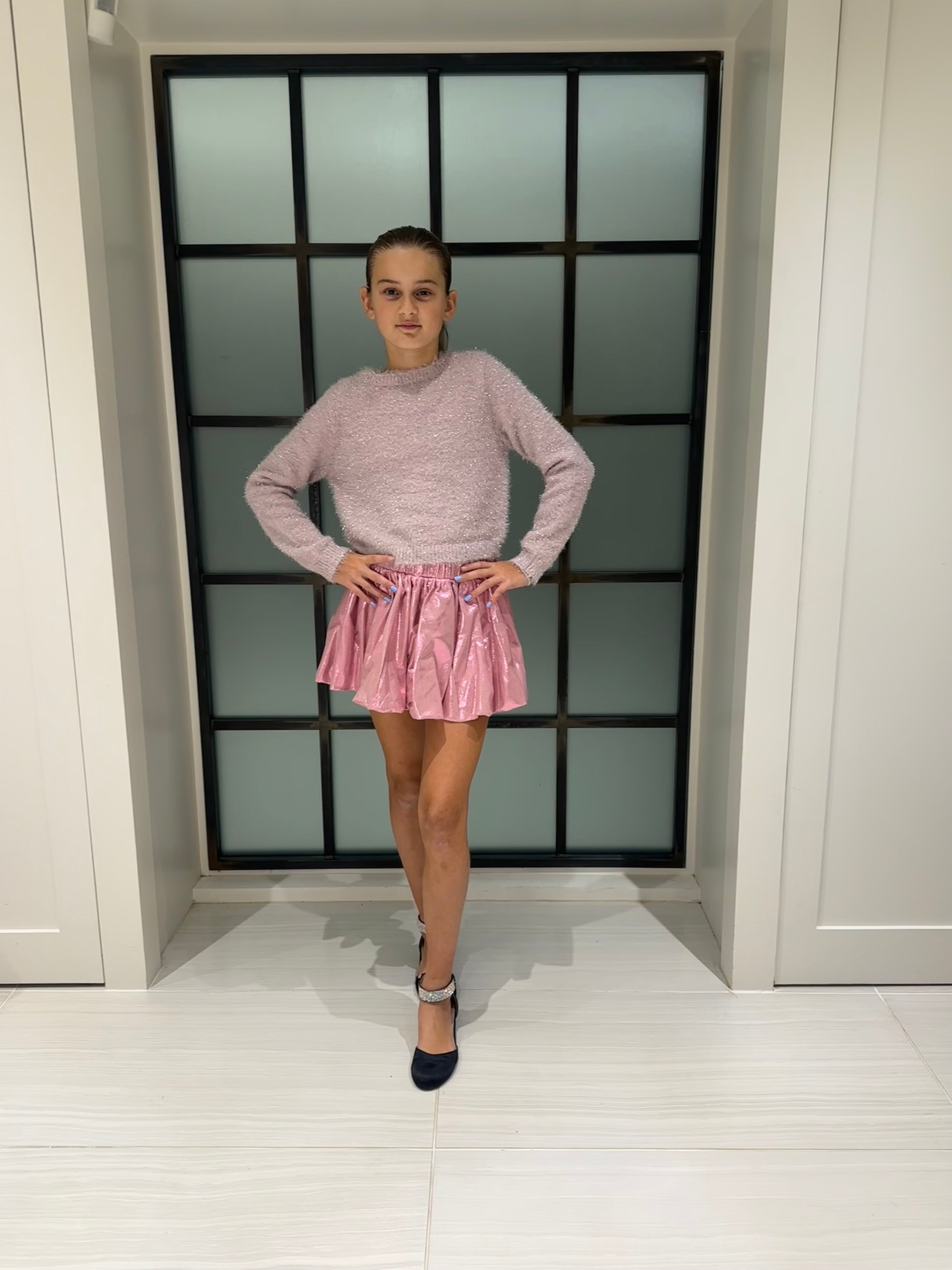 Aa Pink Fuzzy Sweater