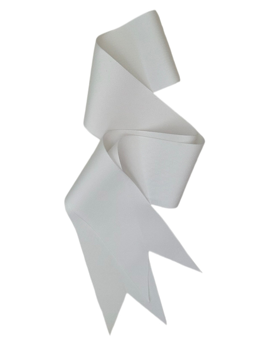 White Grosgrain Ribbon - Wide & Short