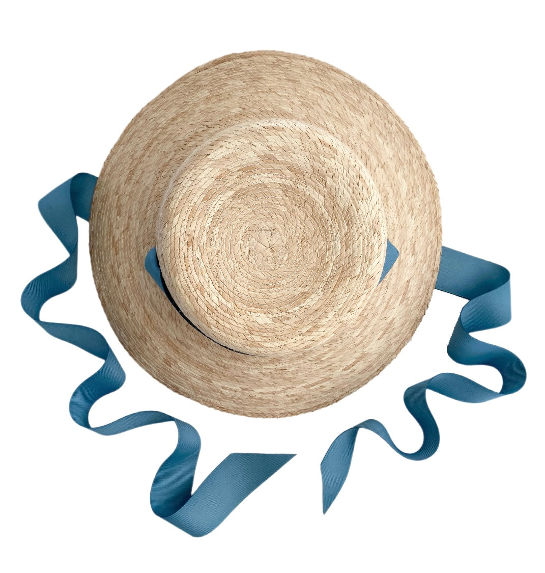 Mommy & Me Sun Hat Set - Wildflower & Palmetto - French Blue Grosgrain Ribbon