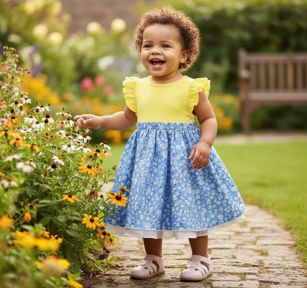 Blossom Organic Cotton Toddler Dress – Everyday Summer Dress For Girls