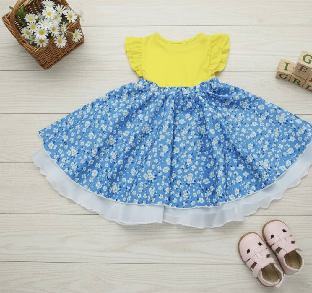 Blossom Organic Cotton Toddler Dress – Everyday Summer Dress For Girls